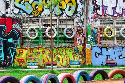 Graffiti on wall