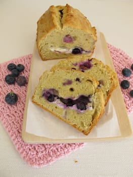 Blueberry cake with cottage cheese