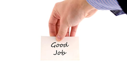 Good job text concept isolated over white background