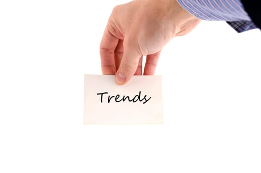 Trends text concept isolated over white background