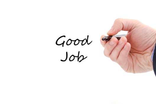 Good job text concept isolated over white background