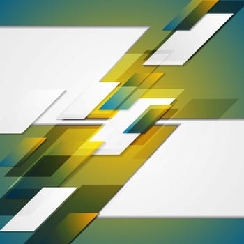 Hi-tech blue yellow geometric background