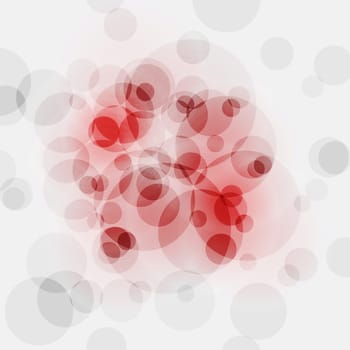Red tech circles bright background