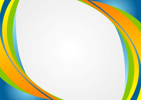 Abstract colorful corporate wavy background