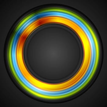 Colorful glowing circle concept logo