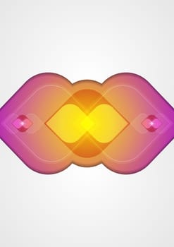 Abstract wavy shape modern tech background