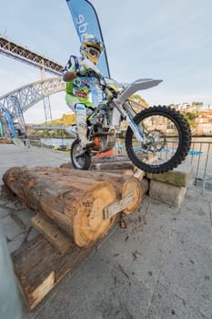 PORTO, PORTUGAL - JUNE 17, 2016: Expert pilot Juaquin Paz (ESP) during the Extreme Lagares 2016 prologue.