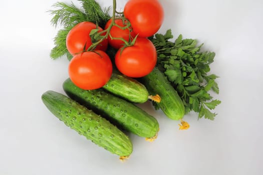 Image of still life with fresh vegetables