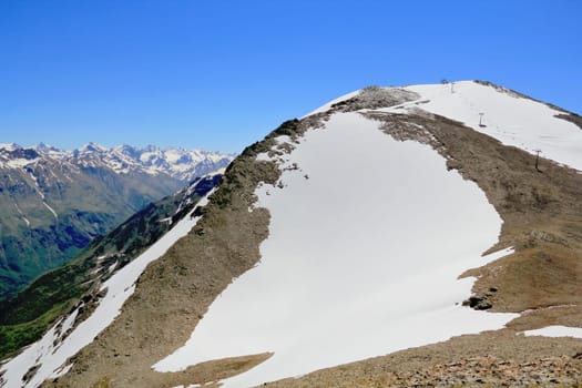 Image of beautiful landscape with Caucasus mountains