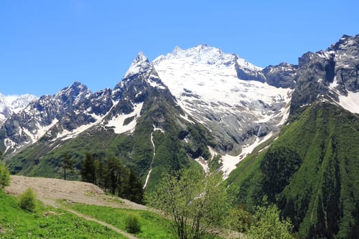 Image of scenery Caucasus mountains in Russia
