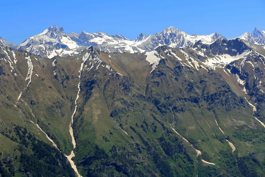 Image of beautiful landscape with Caucasus mountains