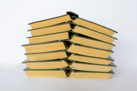 Image of stack old hardcover bound books