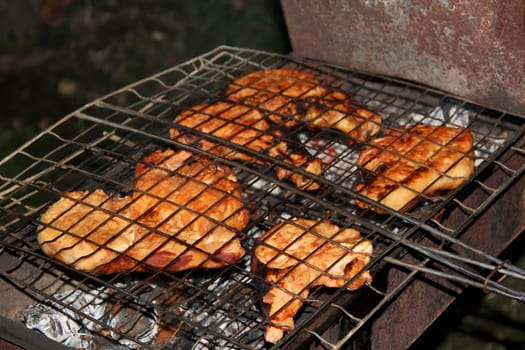 Image of barbecue on lattice