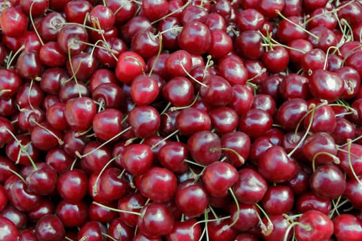 Image of background fresh dark red cherry