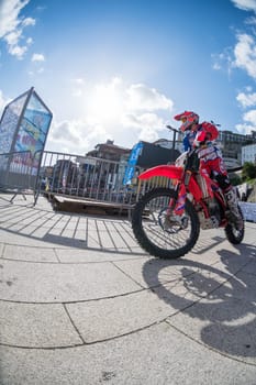 PORTO, PORTUGAL - JUNE 17, 2016: XL pilot Imanol Corral (ESP) during the Extreme Lagares 2016 prologue.