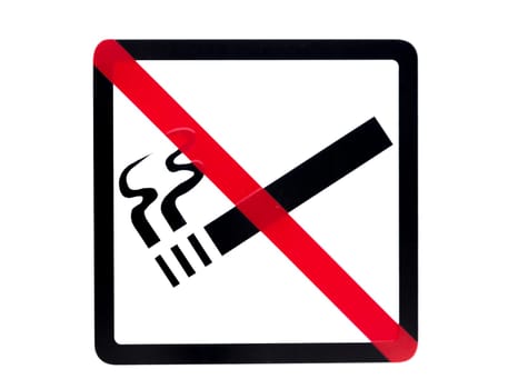 No Smoking Sign on isolated white background.