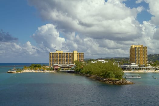 OCHO RIOS, JAMAICA - DECEMBER 14 2009: People Enjoying Vacation at Hotel Resort in Ocho Rios Jamaica
