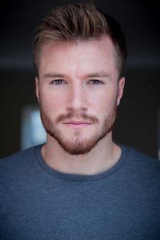 Portrait of a young man after exercising.
