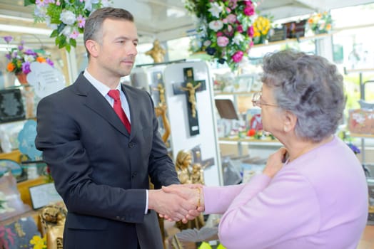 greeting a customer