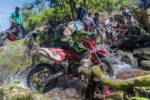 PENAFIEL, PORTUGAL - JUNE 19, 2016: Pro pilot Eloi Constancio (ESP) during the Extreme Lagares 2016.