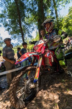 PENAFIEL, PORTUGAL - JUNE 19, 2016: Pro pilot Eloi Constancio (ESP) during the Extreme Lagares 2016.