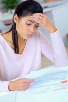Woman experiencing money problems