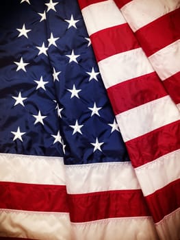 The flag of the United States of America using as background