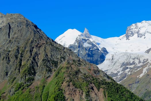 Scenery of rockies in Caucasus region in Russia