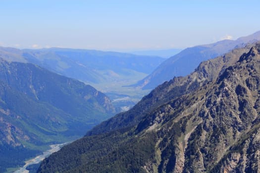 Image of beautiful landscape with Caucasus mountains