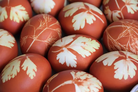 Image of a lot Easter colorful eggs