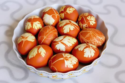 Image of a lot Easter colorful eggs