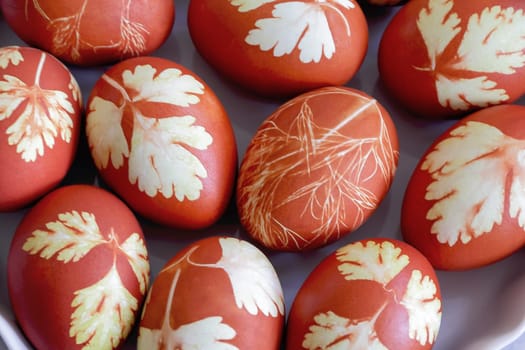 Image of a lot Easter colorful eggs
