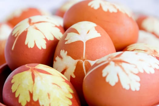 Image of a lot Easter colorful eggs