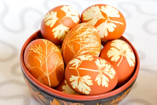 Image of a lot Easter colorful eggs