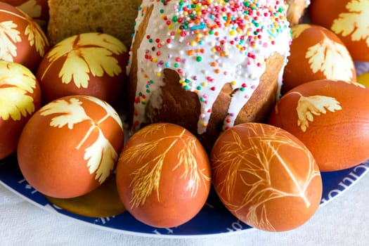 Image of Easter eggs and sugar pie