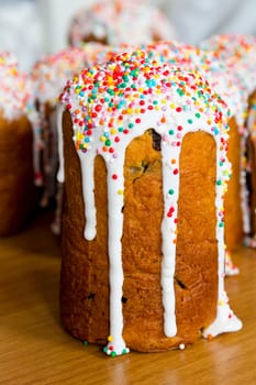 Image of appetizing Easter colorful sugar pie