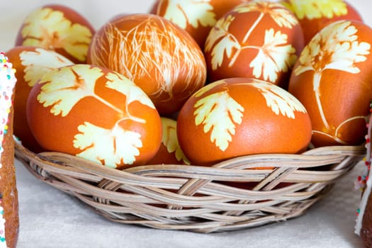 Image of a lot Easter colorful eggs