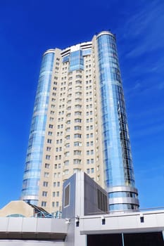 Image of skyscraper with blue sky Russia