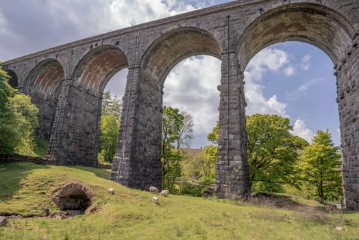Dent Head viaduct set in the rural West Riding of Yorkshire