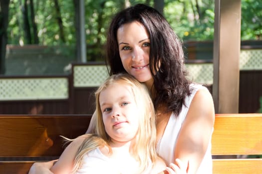 Photo of happiest mother and daughter in summer
