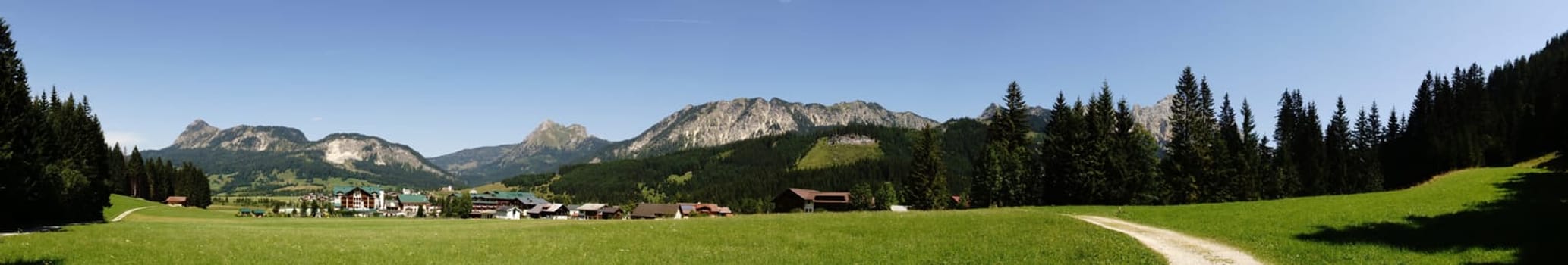 Panoramic view of the Alps