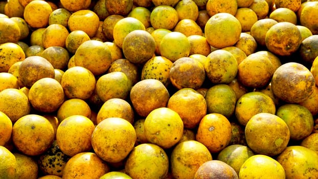 fresh oranges fruit at fresh market in Luang Prabang, Laos