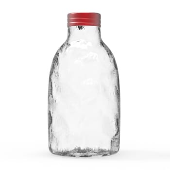 3d rendering nice bottle isolated over white background