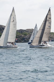 one sail competition on swedish westcoast little action on the sea.2015-08-15