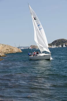 one sail competition on swedish westcoast little action on the sea.2015-08-15