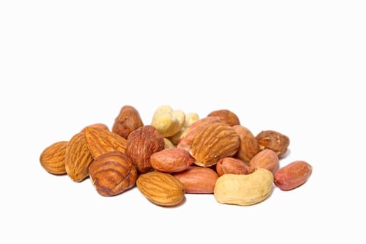 almond nuts isolated on white background close up
