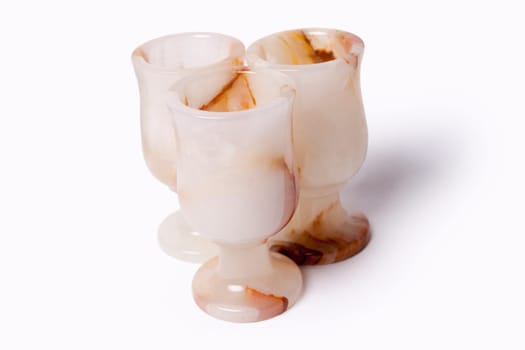 The isolated bowl from onyx on a white background