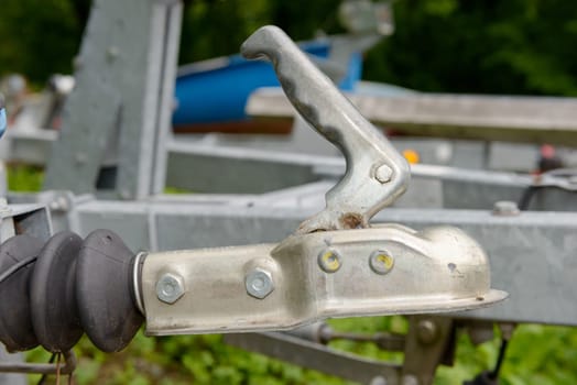 A close-up trailer hook