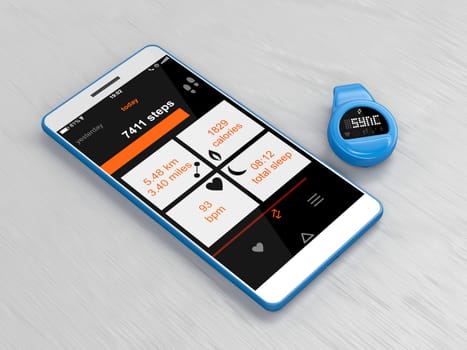 Activity tracker syncs with smartphone