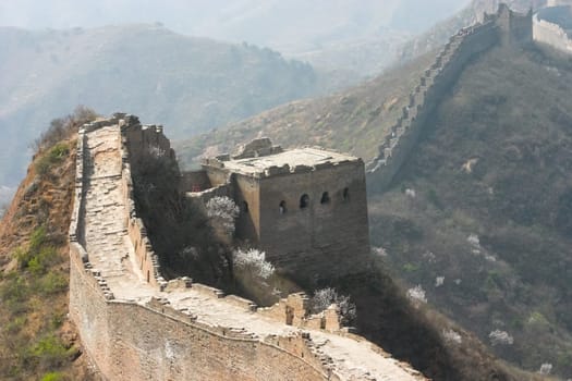 Great Wall of China near capital Beijing ( Jinshanling section )